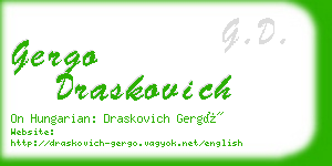 gergo draskovich business card